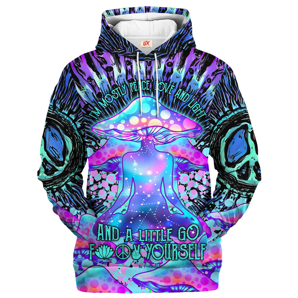 Hippy Retro Boho Style 3D Microfleece Hoodie HBLTHI17 Hippy Retro Boho Style 3D Microfleece Hoodie HBLTHI17