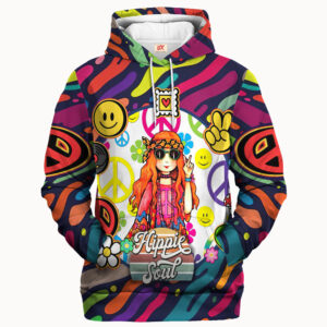 Hippie Cosmic Art Style 3D AOP Hoodie TQTHI24