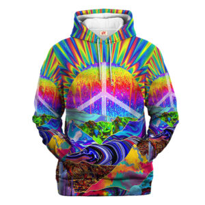 Hippie Boho Psy Style 3D Microfleece Hoodie NVHI37