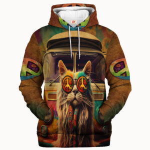 Hippie Psy Love Style 3D Microfleece Hoodie TQTHI31