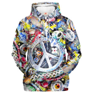 Hippie Cosmic Power Style 3D All Over Print Hoodie HBLTHI26