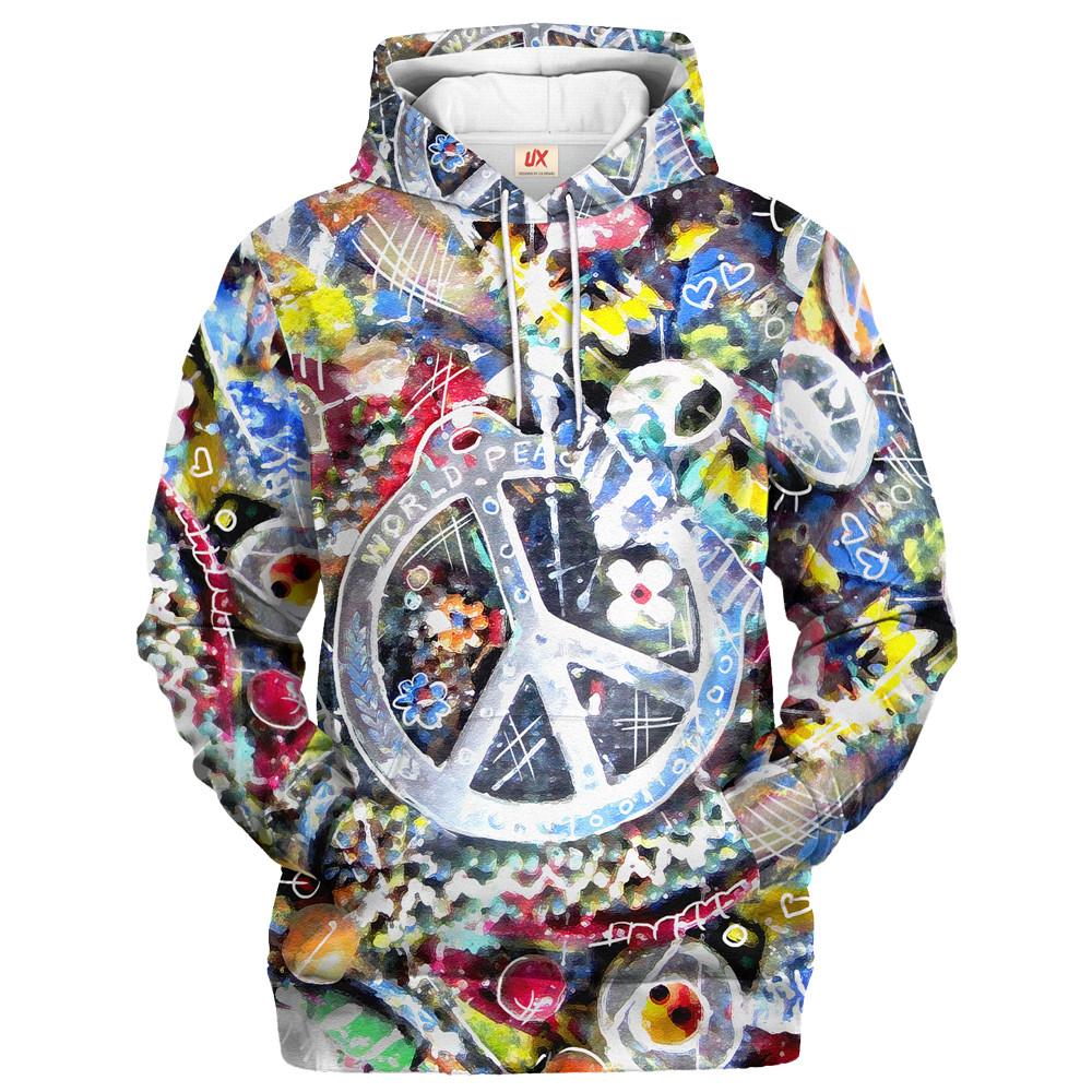 Hippie Cosmic Power Style 3D All Over Print Hoodie HBLTHI26 Hippie Cosmic Power Style 3D All Over Print Hoodie HBLTHI26