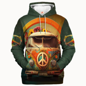 Hippie Peaceful Psy Style 3D AOP Hoodie TQTHI34