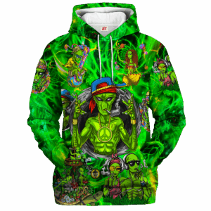 Hippie Boho Psychedelic Style 3D Microfleece Hoodie MTHI08