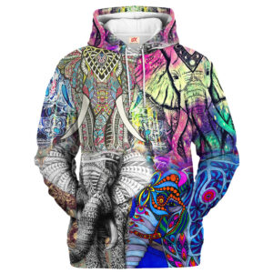 Hippy Hippie Color Wave Style 3D All Over Print Hoodie HBLTHI33