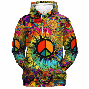 Hippy Retro Psy Style 3D AOP Hoodie LTHI255
