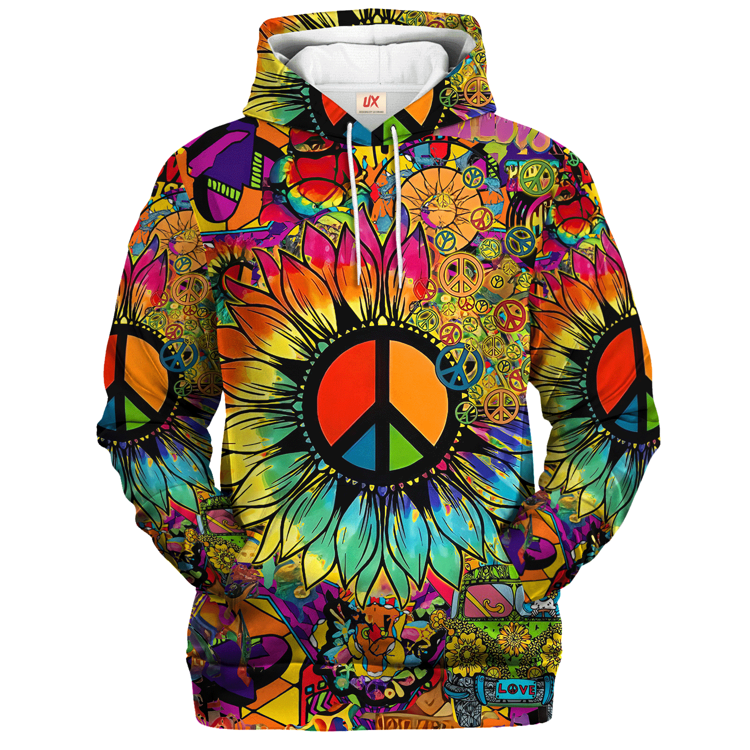 Hippy Retro Psy Style 3D AOP Hoodie LTHI255 Hippy Retro Psy Style 3D AOP Hoodie LTHI255