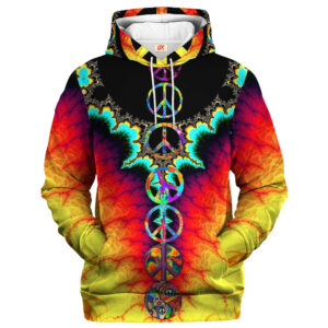 Hippy Retro Art Wave Style 3D All Over Print Hoodie TTHI123