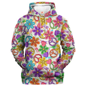 Hippie Psychedelic Art Style 3D All Over Print Hoodie TTHI126