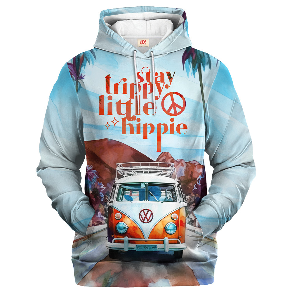 Hippy Retro Boho Psy Style 3D Microfleece Hoodie TTHI130 Hippy Retro Boho Psy Style 3D Microfleece Hoodie TTHI130