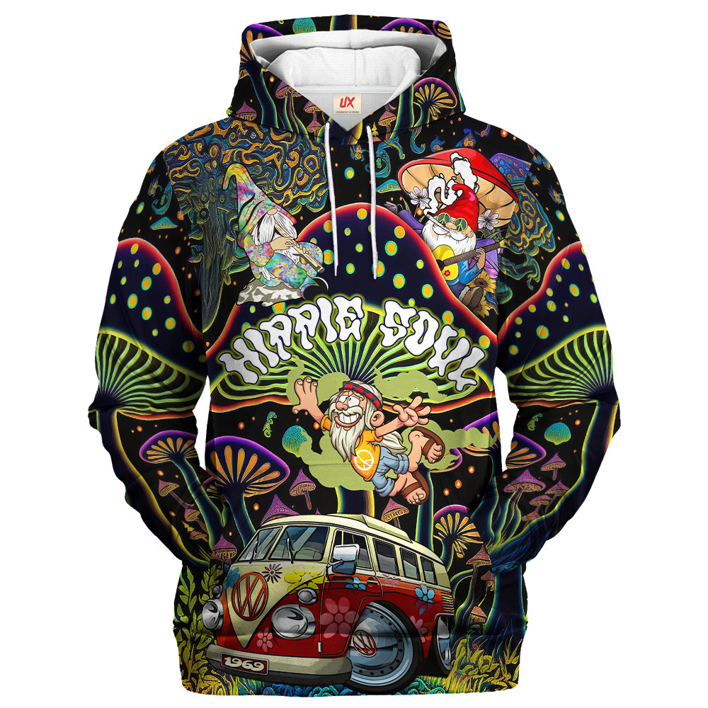 Hippie 3D AOP Microfleece Hoodie Streetwear TTHI195 Hippie 3D AOP Microfleece Hoodie Streetwear TTHI195