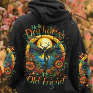 Hello Darkness My Old Friend Dragonfly 3D Hoodie