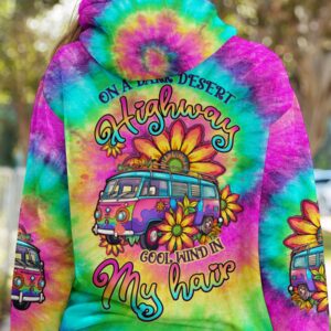 On A Dark Desert Highway Tie Dye 3D Hoodie
