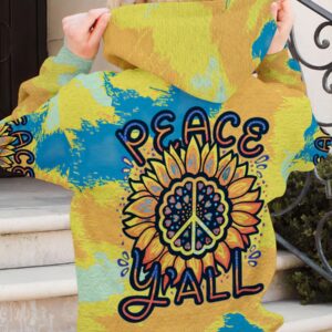 Peace Y’all Classic Tie Dye 3D Hoodie