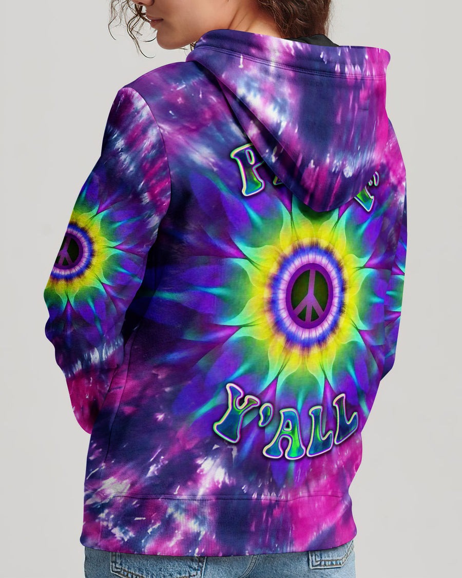 Peace Y’all Retro Tie Dye 3D Hoodie Peace Y’all Retro Tie Dye 3D Hoodie