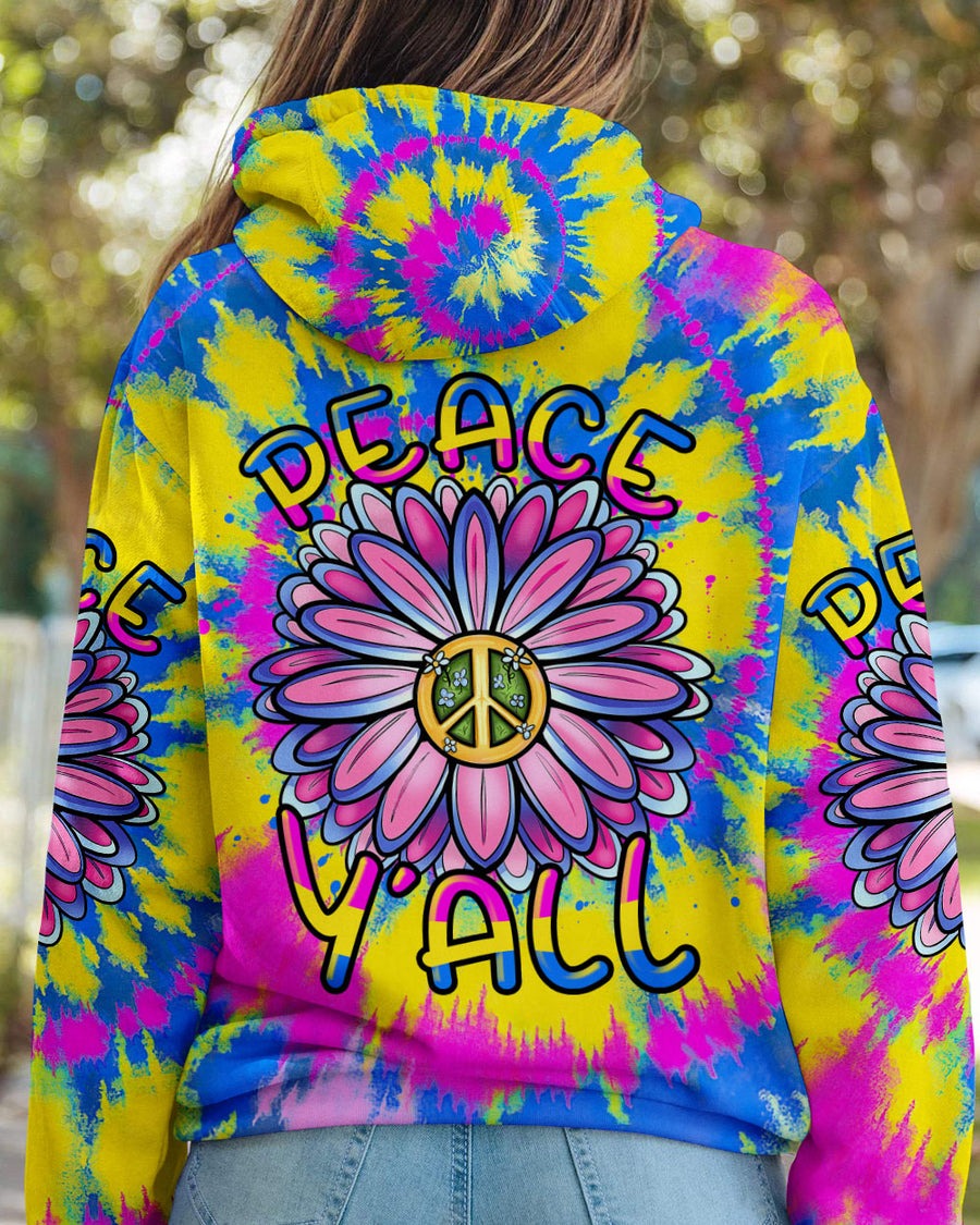 Peace Y’all Flower Power 3D Hoodie Peace Y’all Flower Power 3D Hoodie