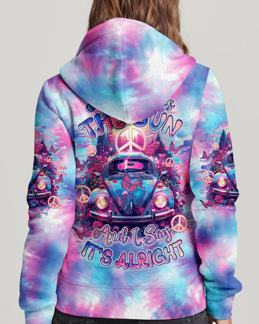Here Comes The Sun Tie Dye Vibe 3D Hoodie Here Comes The Sun Tie Dye Vibe 3D Hoodie