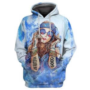 Free Spirit Girl 3D All Over Print Hoodie
