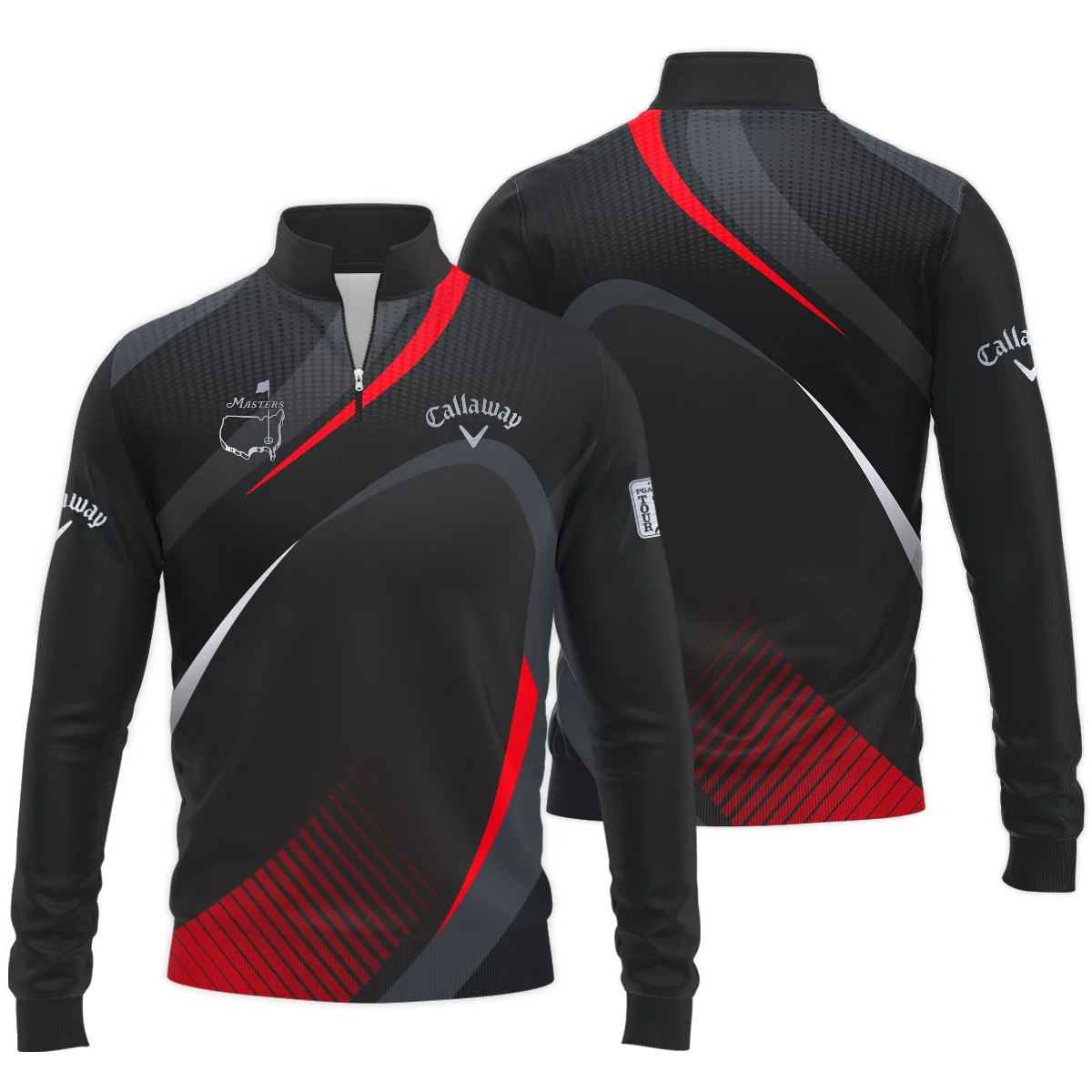 Callaway Masters Tournament Full Print Golf Quarter-Zip Sweatshirt Callaway Masters Tournament Full Print Golf Quarter-Zip Sweatshirt
