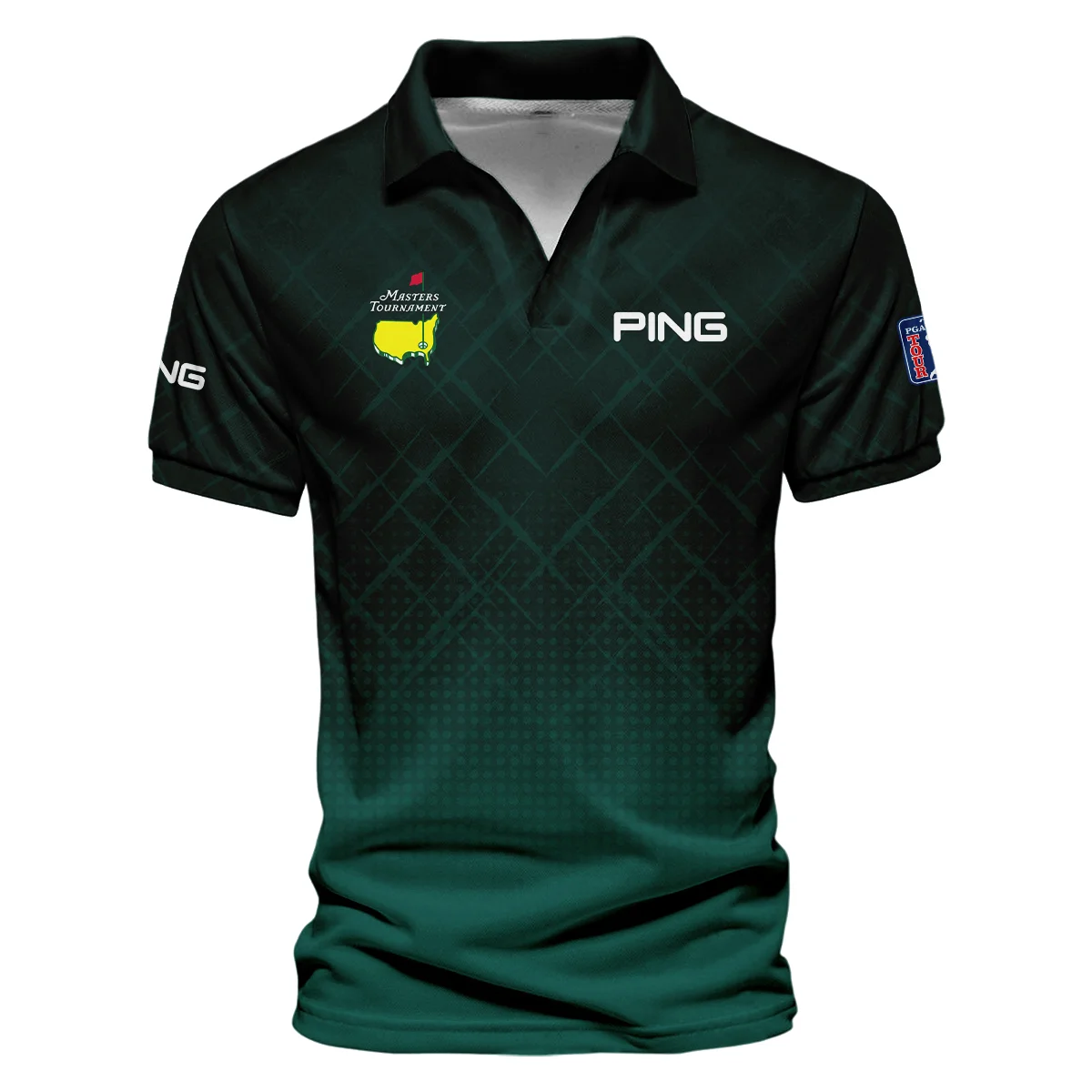 Ping Masters Tournament Sport Jersey Pattern Dark Green Vneck Polo Shirt Style Classic Polo Shirt For Men Ping Masters Tournament Sport Jersey Pattern Dark Green Vneck Polo Shirt Style Classic Polo Shirt For Men