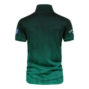 Gradient Dark Green Geometric Pattern Masters Tournament Callaway Vneck Polo Shirt Style Classic Polo Shirt For Men 1 1.6VPolo PTMT0224A13CLW.webp