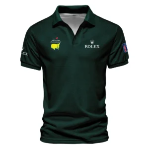 Masters Tournament Rolex Pattern Sport Jersey Dark Green Vneck Polo Shirt Style Classic Polo Shirt For Men