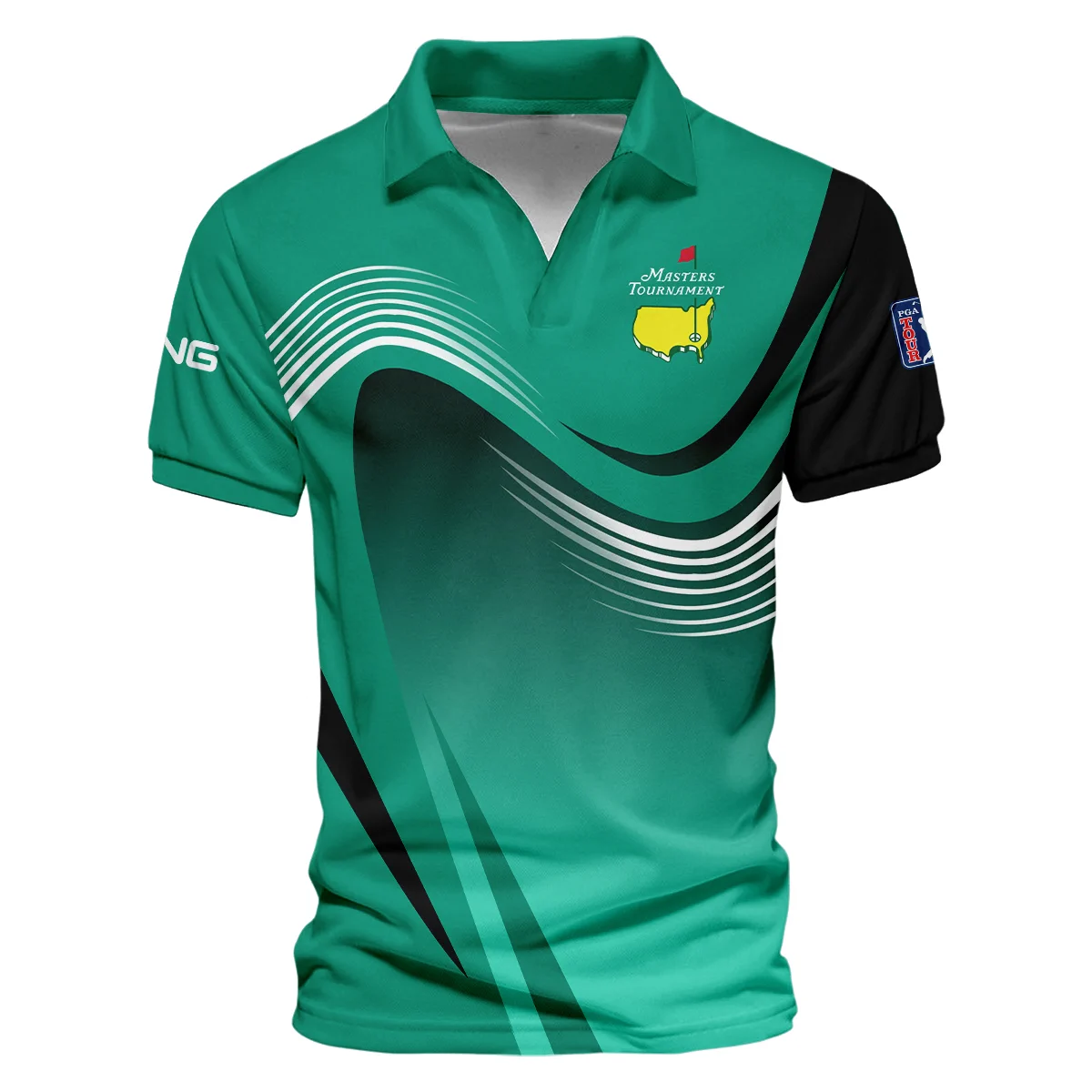 Golf Pattern Cup White Mix Green Masters Tournament Ping Vneck Polo Shirt Style Classic Polo Shirt For Men Golf Pattern Cup White Mix Green Masters Tournament Ping Vneck Polo Shirt Style Classic Polo Shirt For Men