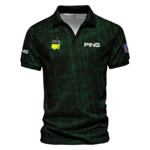 Masters Tournament Ping Golf Pattern Halftone Green Vneck Polo Shirt Style Classic Polo Shirt For Men