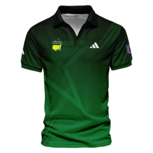 Adidas Masters Tournament Polo Shirt Dark Green Gradient Star Pattern Golf Sports Vneck Polo Shirt Style Classic Polo Shirt For Men