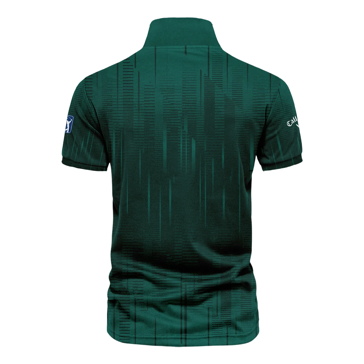 Masters Tournament Callaway Dark Green Gradient Stripes Pattern Vneck Polo Shirt Style Classic Polo Shirt For Men Masters Tournament Callaway Dark Green Gradient Stripes Pattern Vneck Polo Shirt Style Classic Polo Shirt For Men