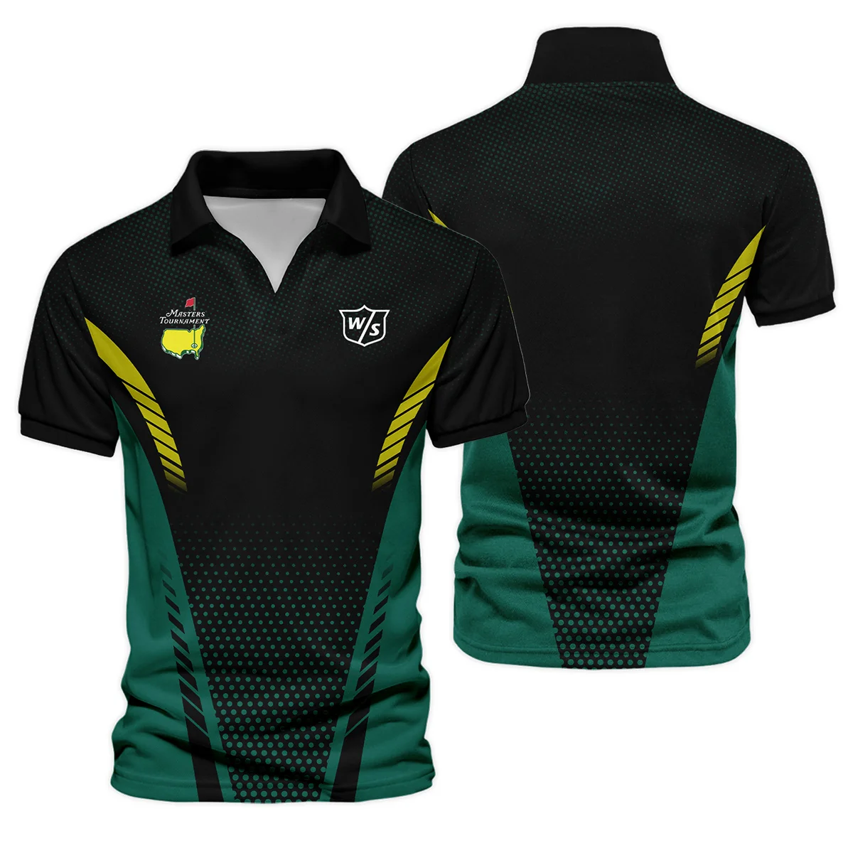 Special Release Green Mix Black Wilson Staff Masters Tournament Vneck Polo Shirt All Over Prints QTMT130724A1WSZVPL Special Release Green Mix Black Wilson Staff Masters Tournament Vneck Polo Shirt All Over Prints QTMT130724A1WSZVPL