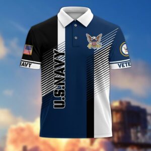 U.S. Navy Veteran Polo Shirt AOP – Patriotic Military Style