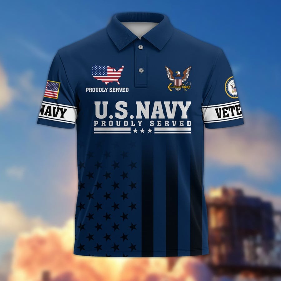 Navy Veteran AOP Polo Shirt – Proud U.S. Navy Veteran Navy Veteran AOP Polo Shirt – Proud U.S. Navy Veteran