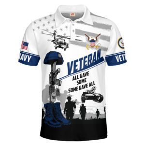Navy Veteran All Over Print Polo Shirt – U.S. Military Pride