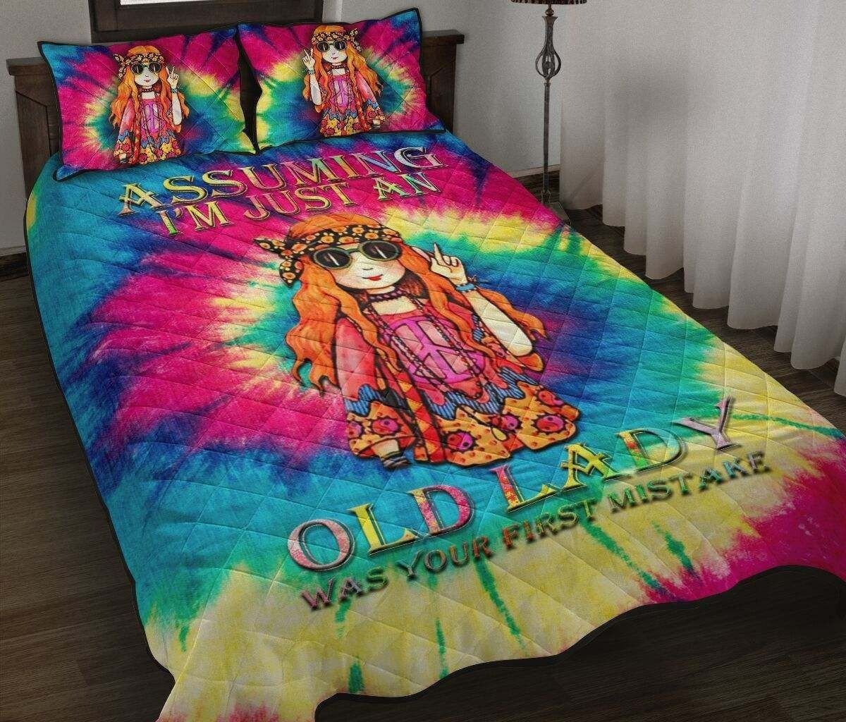 Hippie Quilt Bedding Set – Freedom Vibe Quilted Bed Cover Hippie Quilt Bedding Set – Freedom Vibe Quilted Bed Cover
