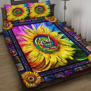 Hippie Quilt Bedding Set – Colorful Artistic Bedspread