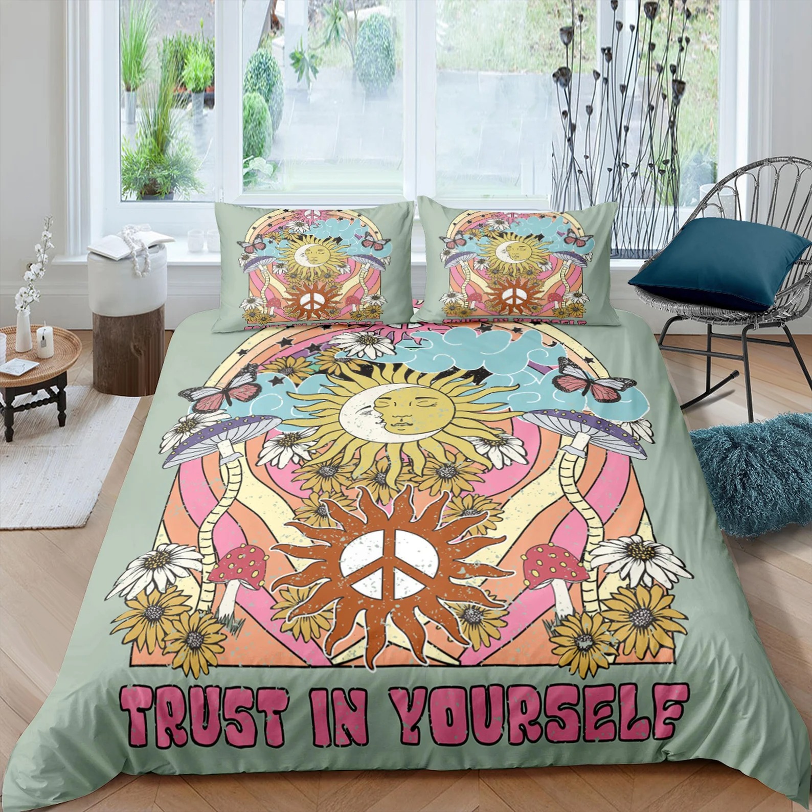 Hippie 4PCS Bedding Set – Expressive Color Bedding Collection Hippie 4PCS Bedding Set – Expressive Color Bedding Collection
