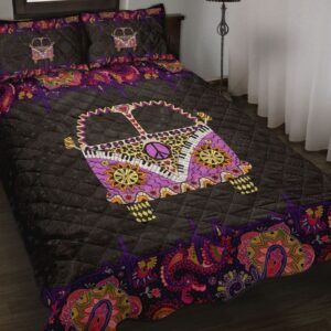 Hippie Quilt Bedding Set – Open Mind Quilted Bedspread
