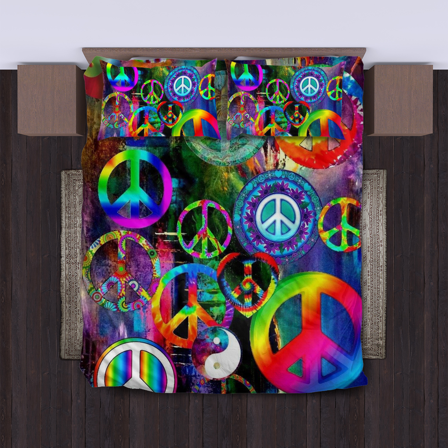 Hippie 4PCS Bedding Set – Free Spirit Color Home Style Hippie 4PCS Bedding Set – Free Spirit Color Home Style