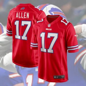 Buffalo Bills Red Football Jersey Custom Name Number