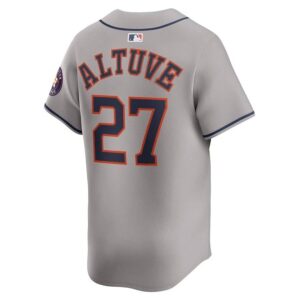 Houston Astros Gray Personalized Full All Over Print Fan Baseball Jersey back
