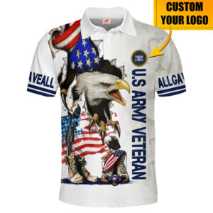 Military-Inspired Polo Shirt for Proud US Veterans