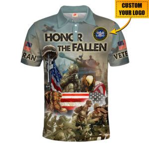U.S. Veteran Polo Shirt with Simple Design