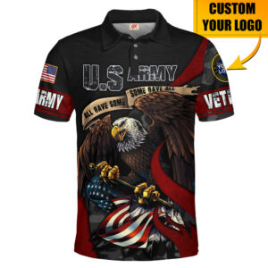 Polo Shirt Reflecting U.S. Veteran Strength