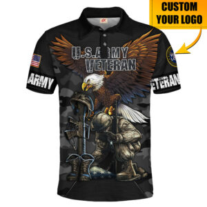 Comfort Wear Polo Shirt Honoring U.S. Veterans