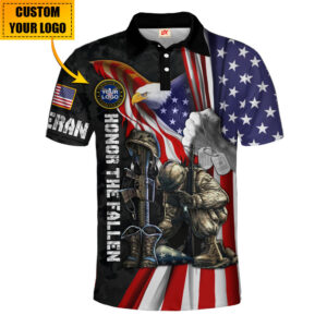 Subtle Military Style Polo Shirt for U.S. Veterans