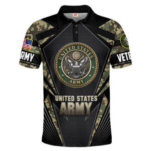 Military-Inspired Polo Shirt for Proud Army Veterans
