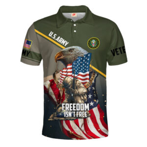 Patriotic Polo Shirt Inspired by U.S. Army Veterans