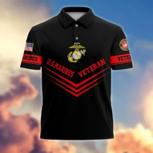 Timeless Polo Shirt Honoring Marine Corps Veteran Service