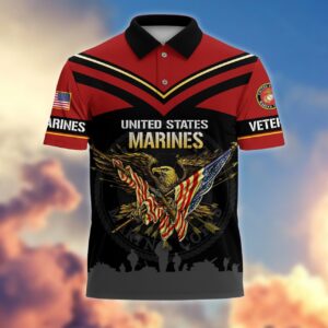 Comfortable USMC Veteran Polo Shirt for Daily Use